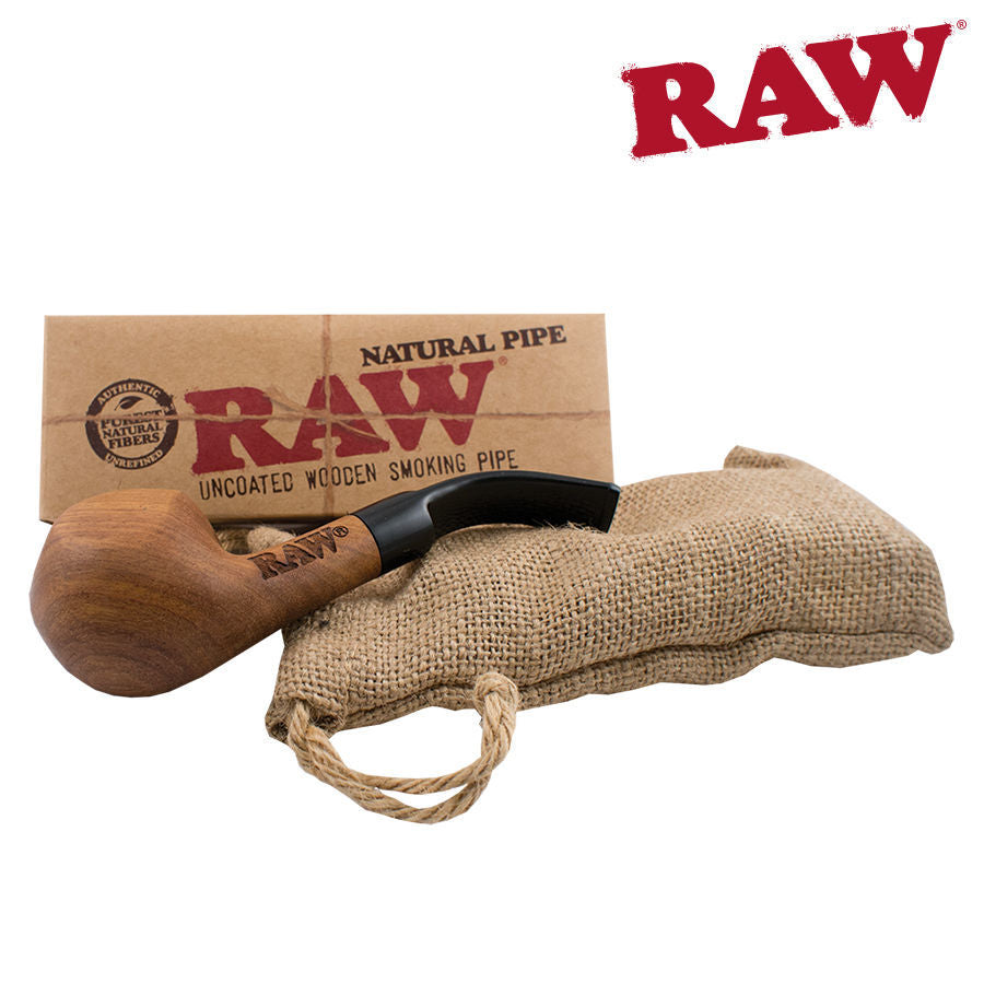 RAW | Bubinga Wood Wooden Pipe with Cloth Bag - Hi Time