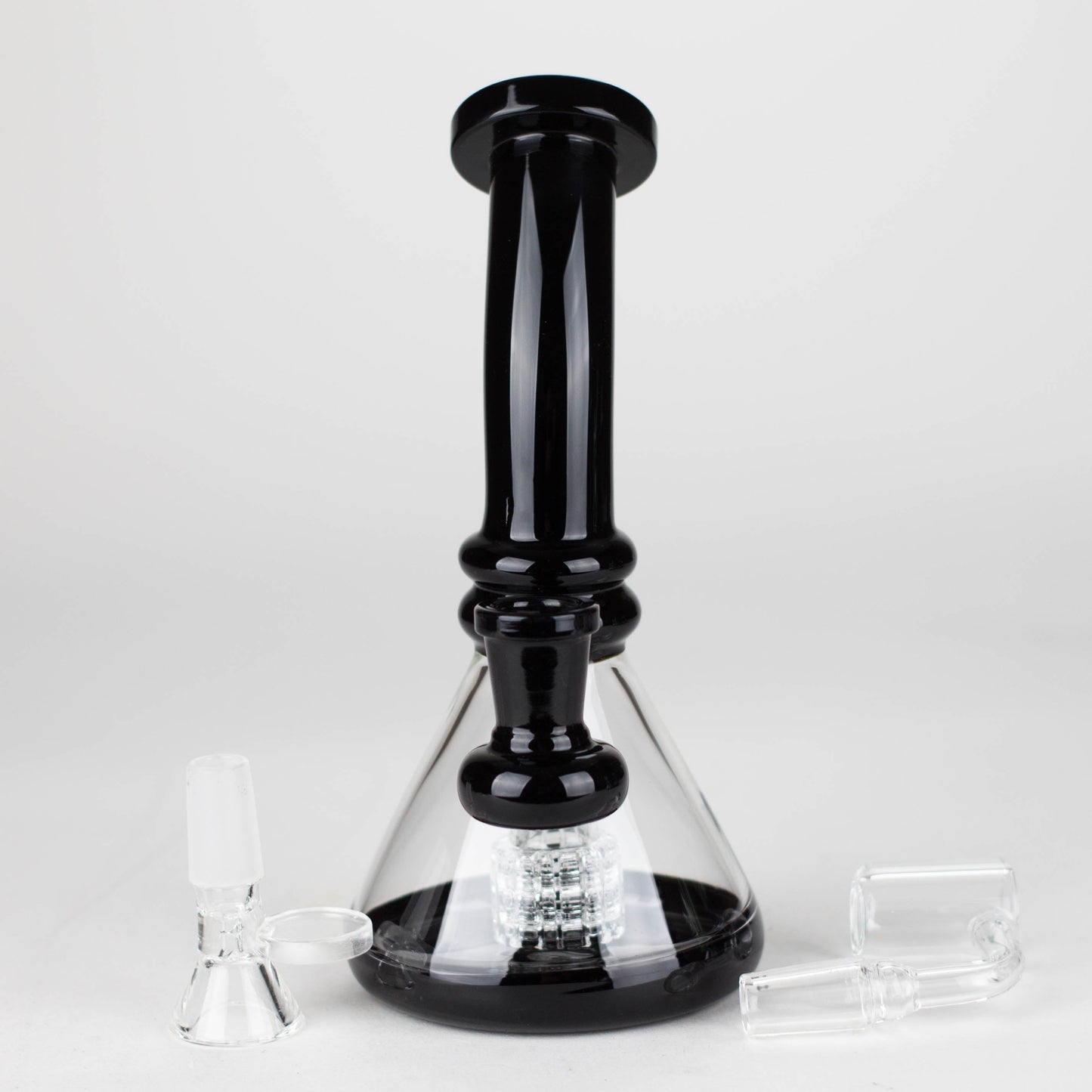 7" 2-in-1 Color accented Rig with perc (Banger and Bowl Included)