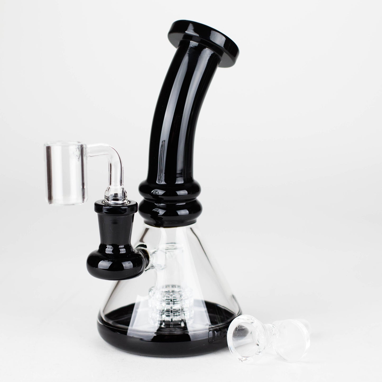 7" 2-in-1 Color accented Rig with perc (Banger and Bowl Included)