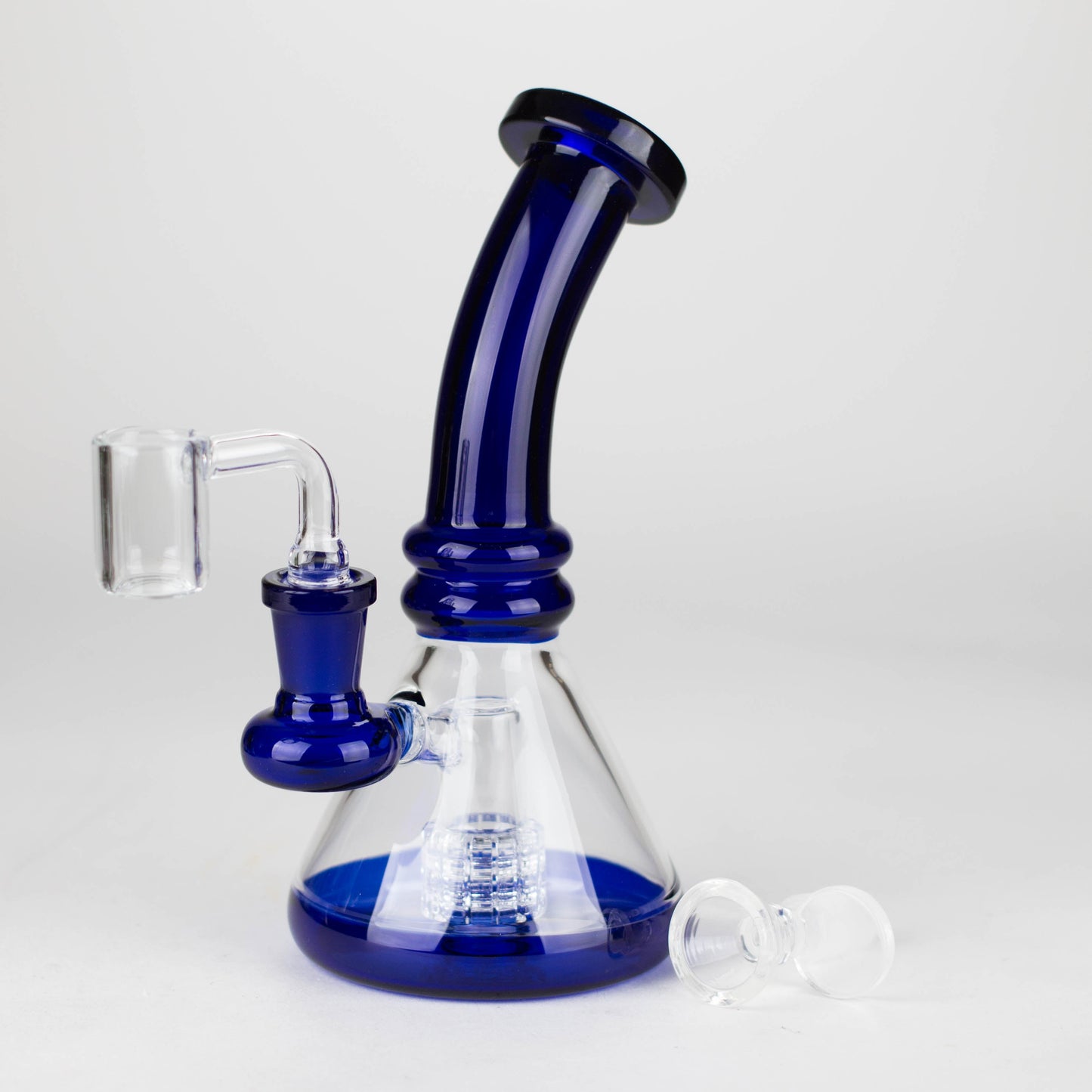 7" 2-in-1 Color accented Rig with perc (Banger and Bowl Included)