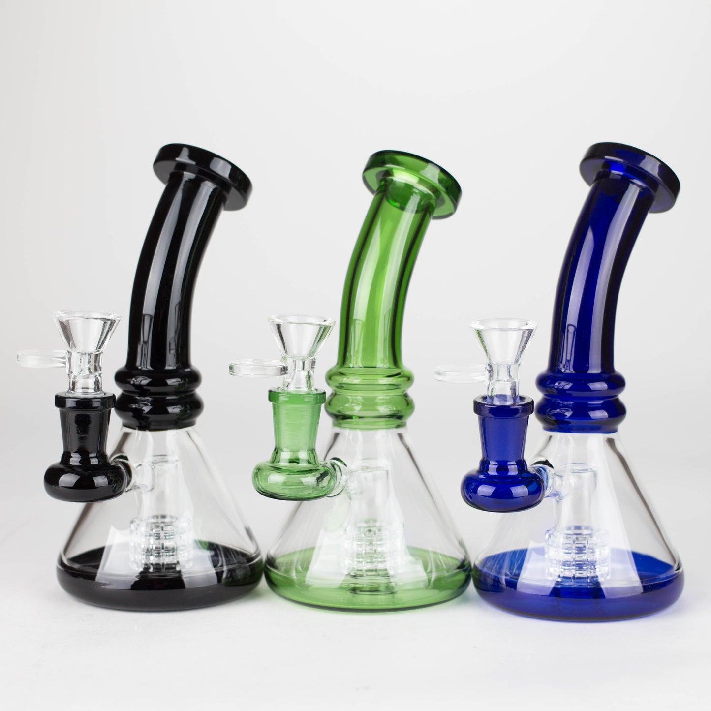 7" 2-in-1 Color accented Rig with perc (Banger and Bowl Included)