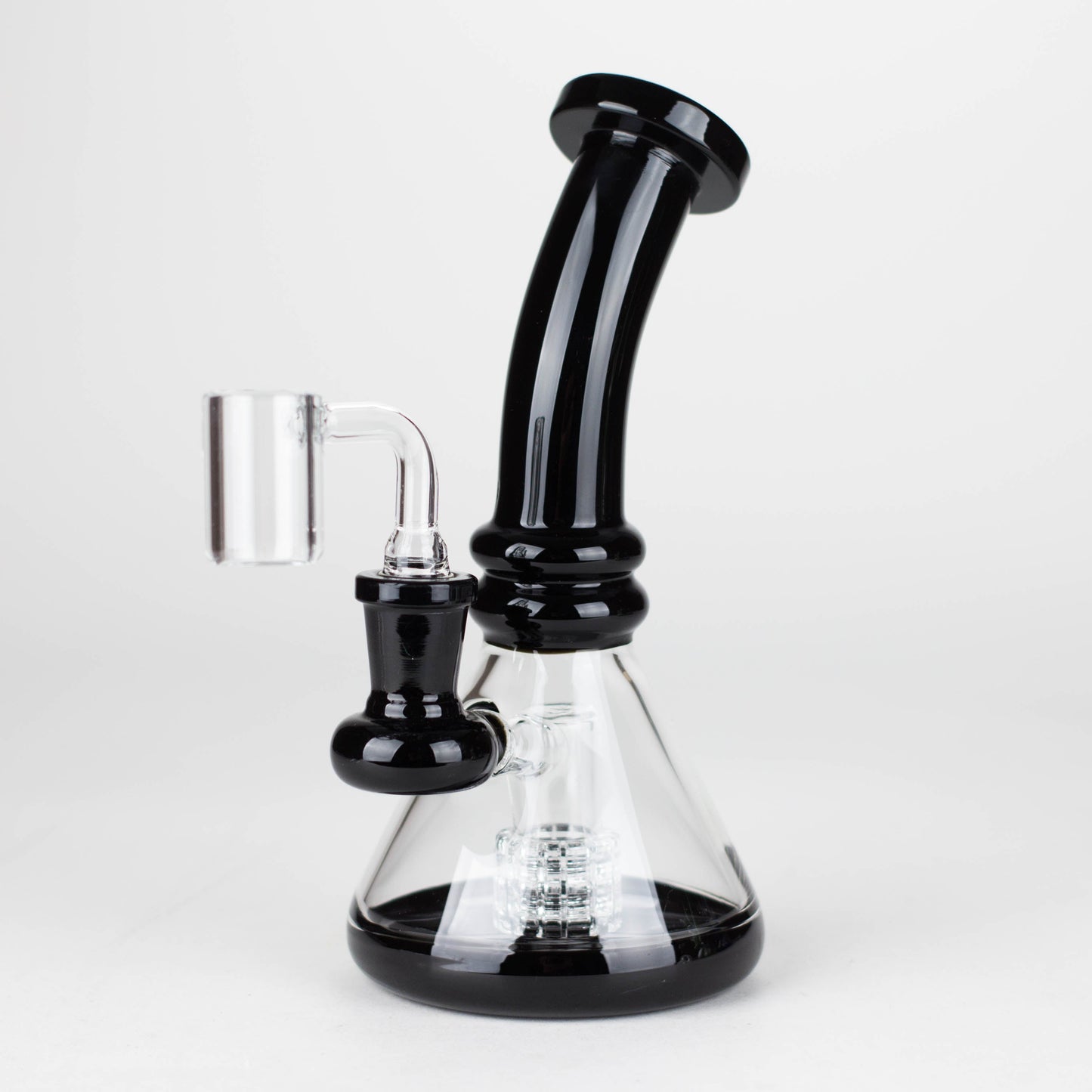7" 2-in-1 Color accented Rig with perc (Banger and Bowl Included)