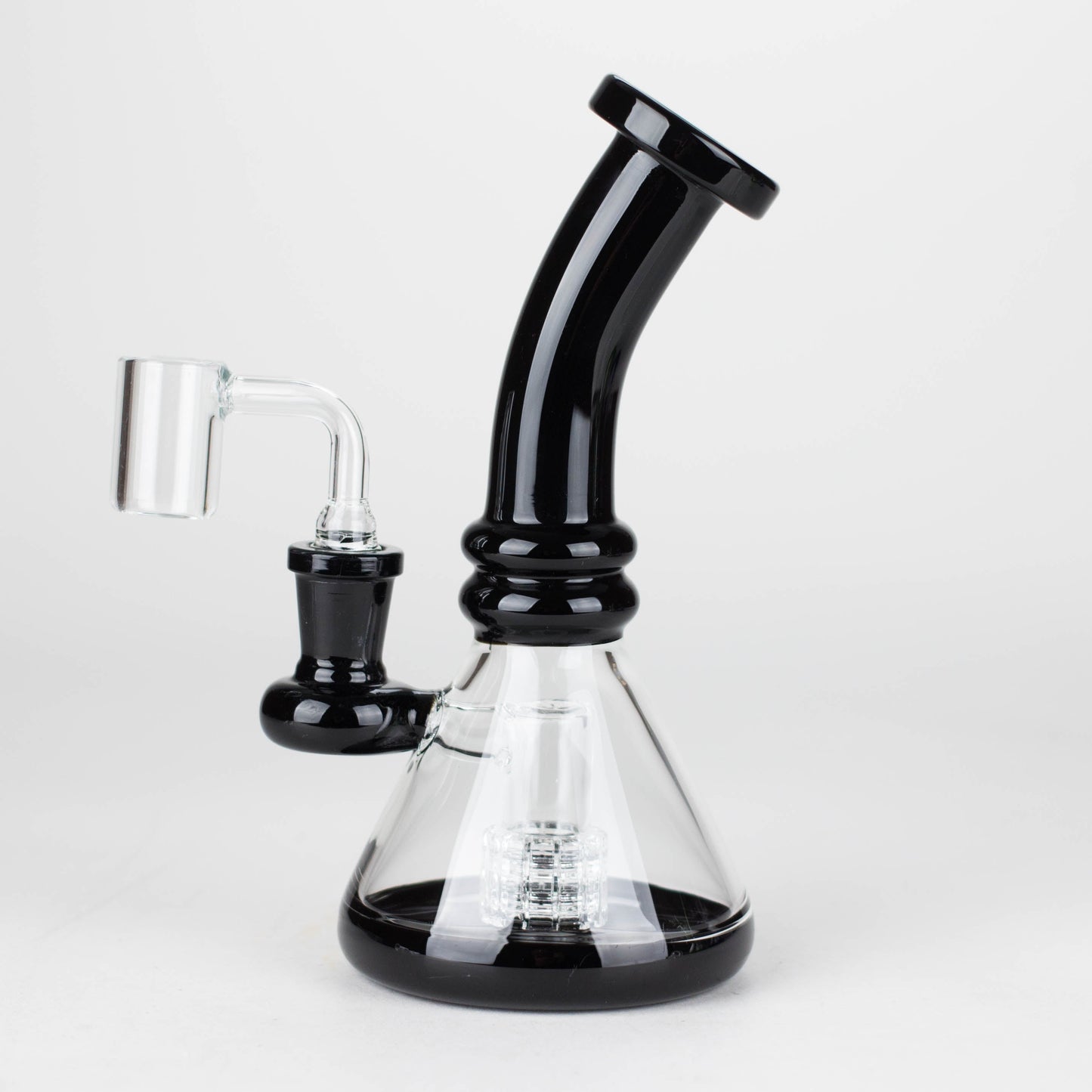 7" 2-in-1 Color accented Rig with perc (Banger and Bowl Included)