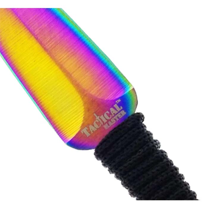 Tactical Master 27" Rainbow Machete Tanto Blade with 2 pcs 6" Throwing Knife