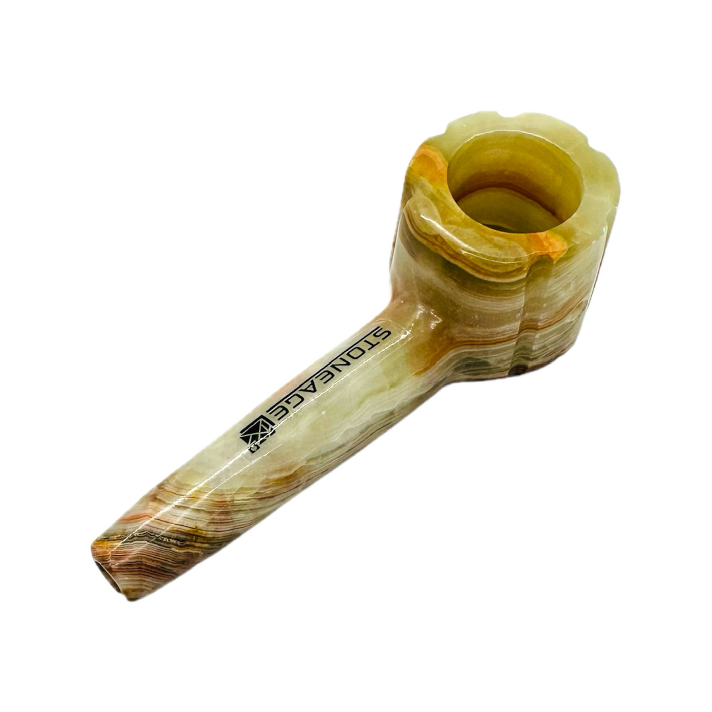 StoneAge | 4" Handmade Tobacco Smoking Pipe – Model: Bowl Design, Includes Gift Box