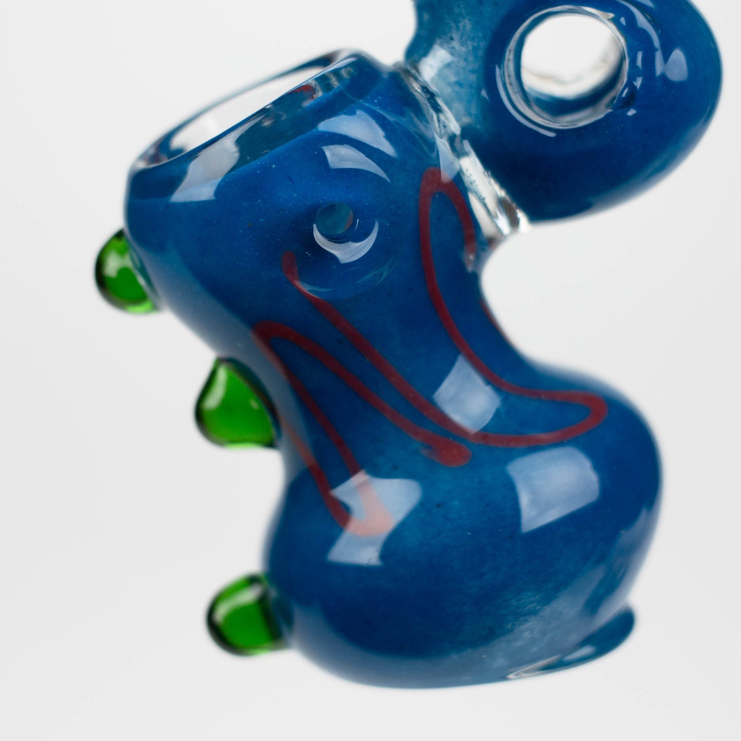 6" Single chamber fancy glass bubbler - Hi Time