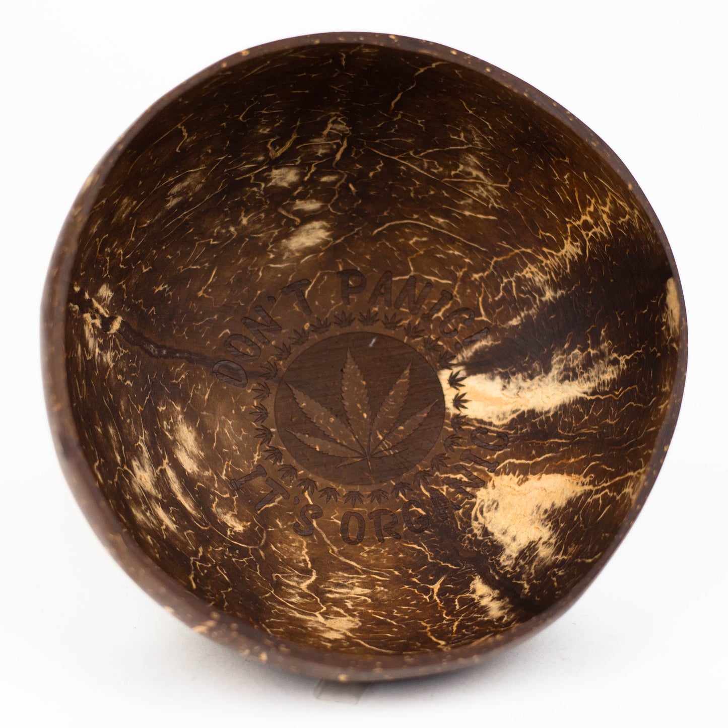 Organic Coconut shell "Don't Panic It's Organic" Mixing Bowls