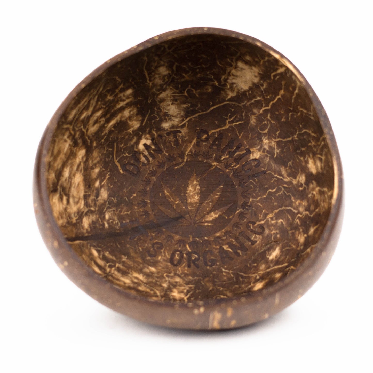 Organic Coconut shell "Don't Panic It's Organic" Mixing Bowls