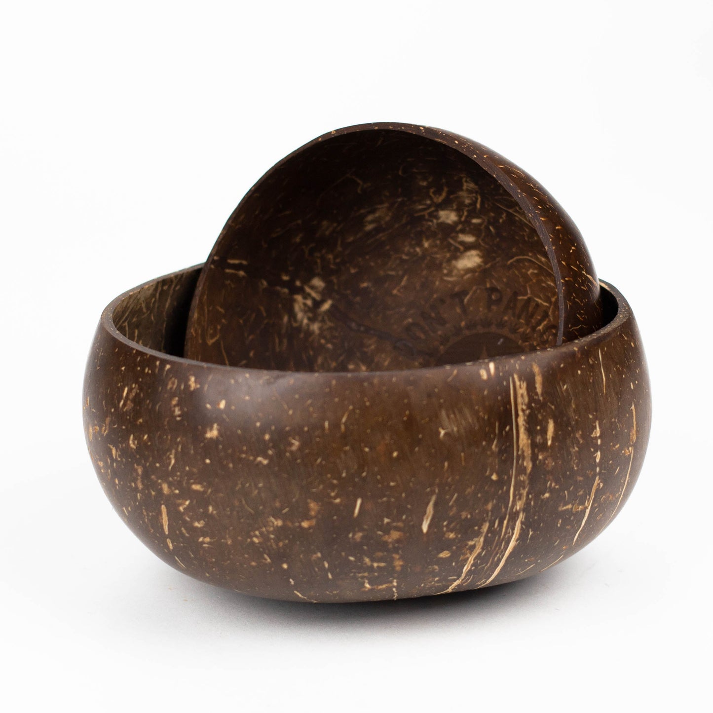 Organic Coconut shell "Don't Panic It's Organic" Mixing Bowls