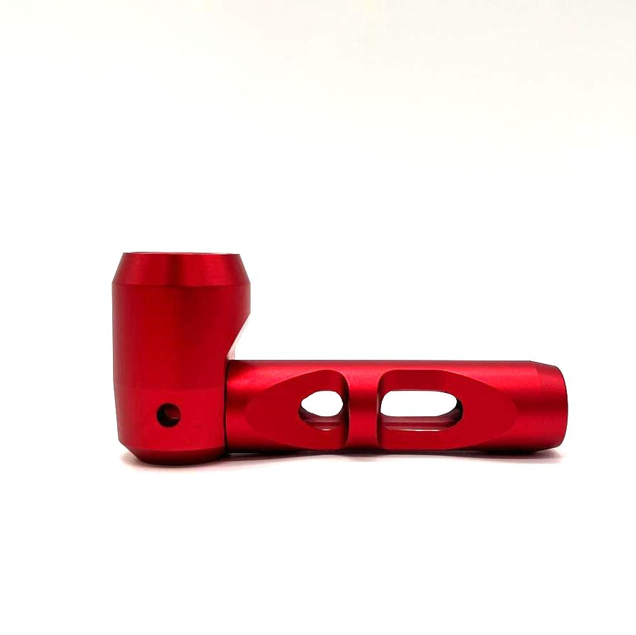 Metal hand pipe with multi holes glass bowl and tube - Hi Time