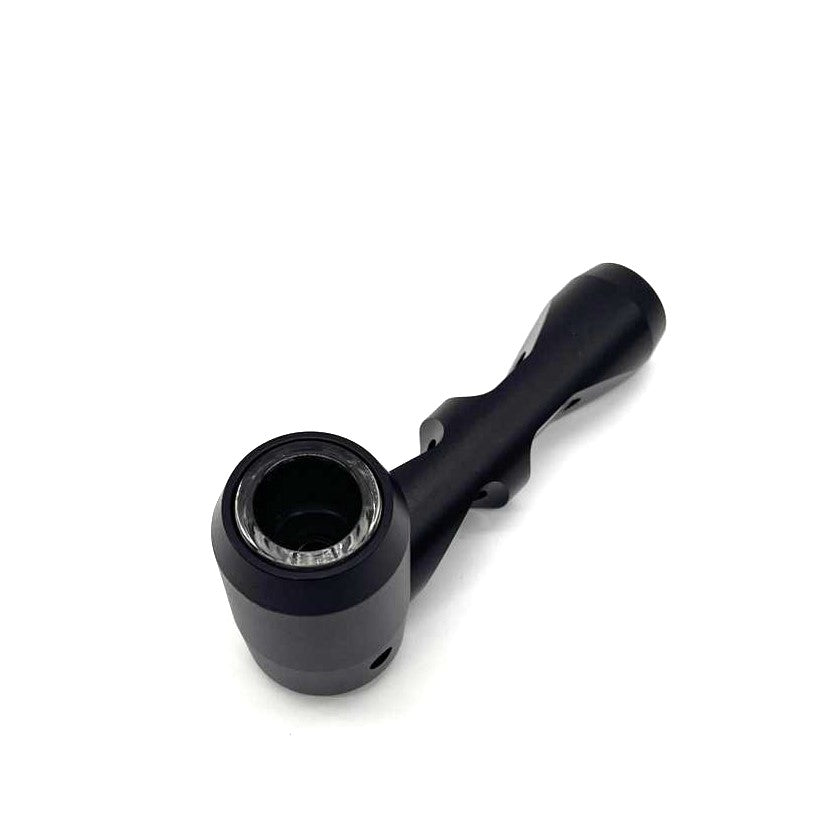 Metal hand pipe with multi holes glass bowl and tube