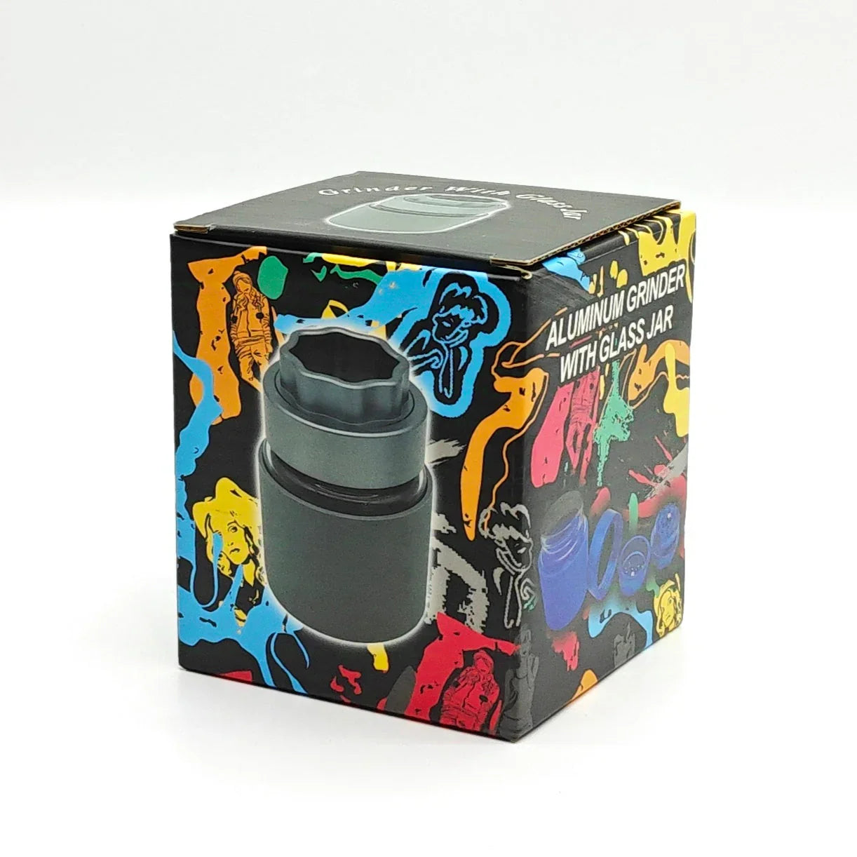 Fortune | 4 Parts Aluminum Grinder with Glass Jar