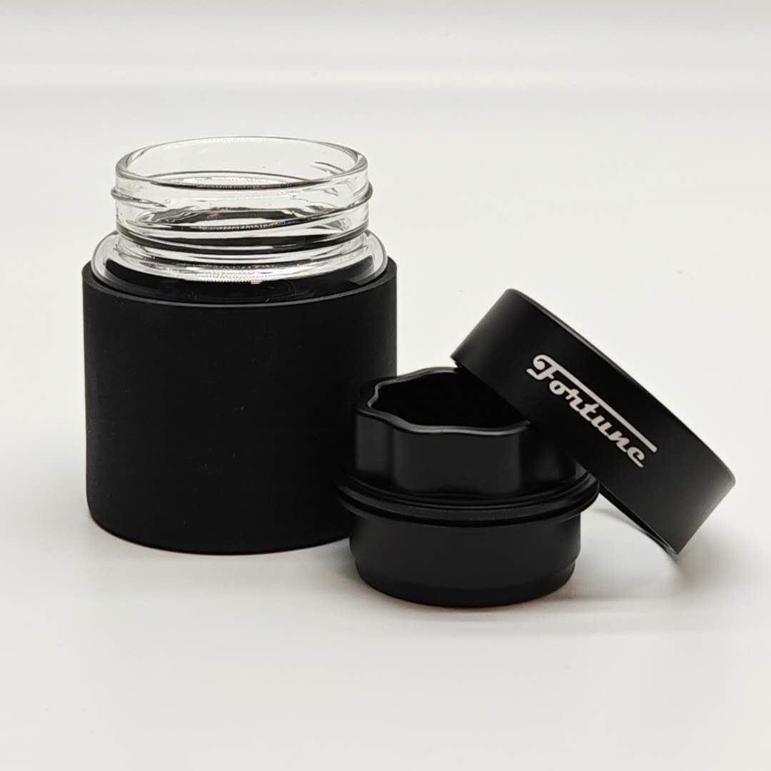 Fortune | 4 Parts Aluminum Grinder with Glass Jar
