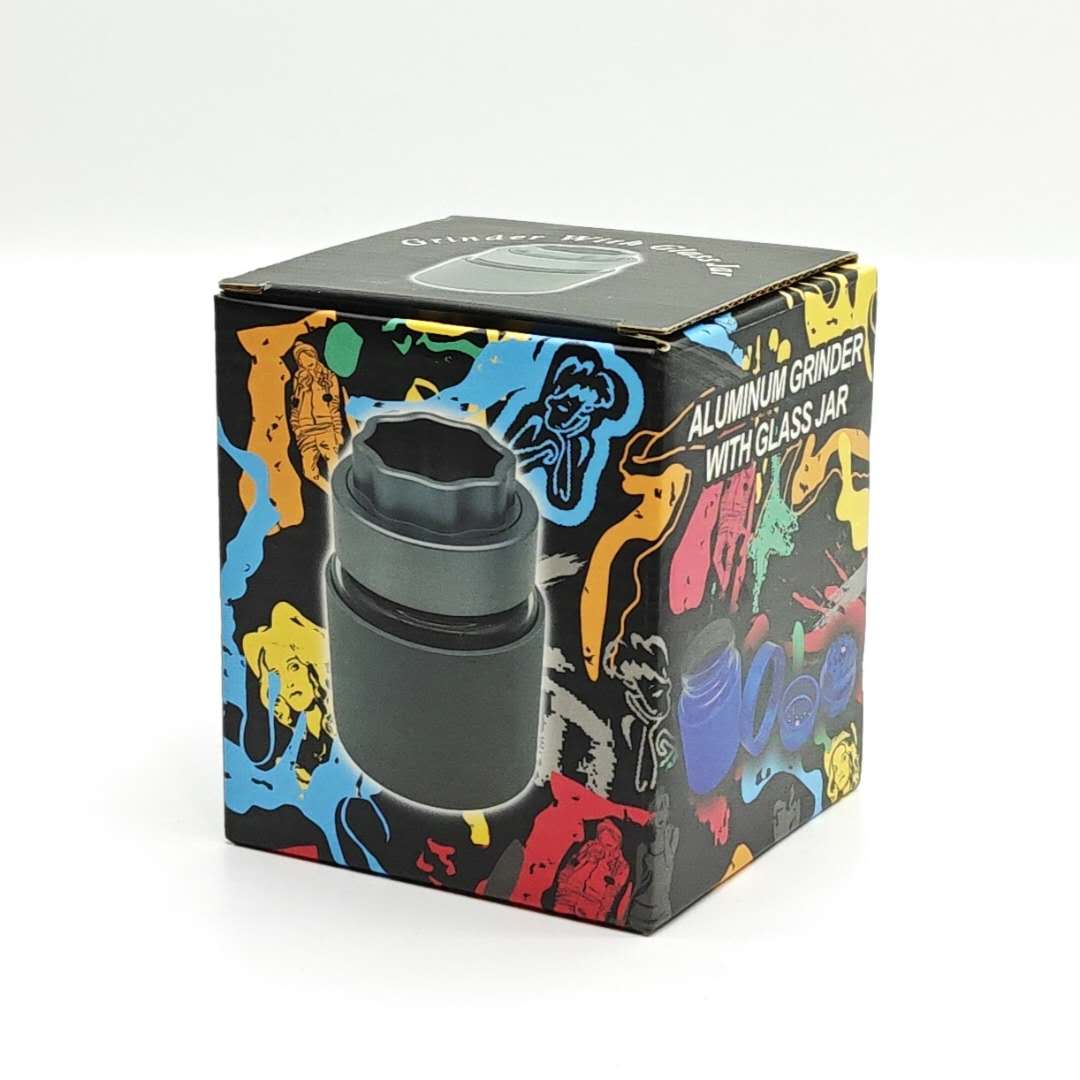 Fortune | 4 Parts Aluminum Grinder with Glass Jar