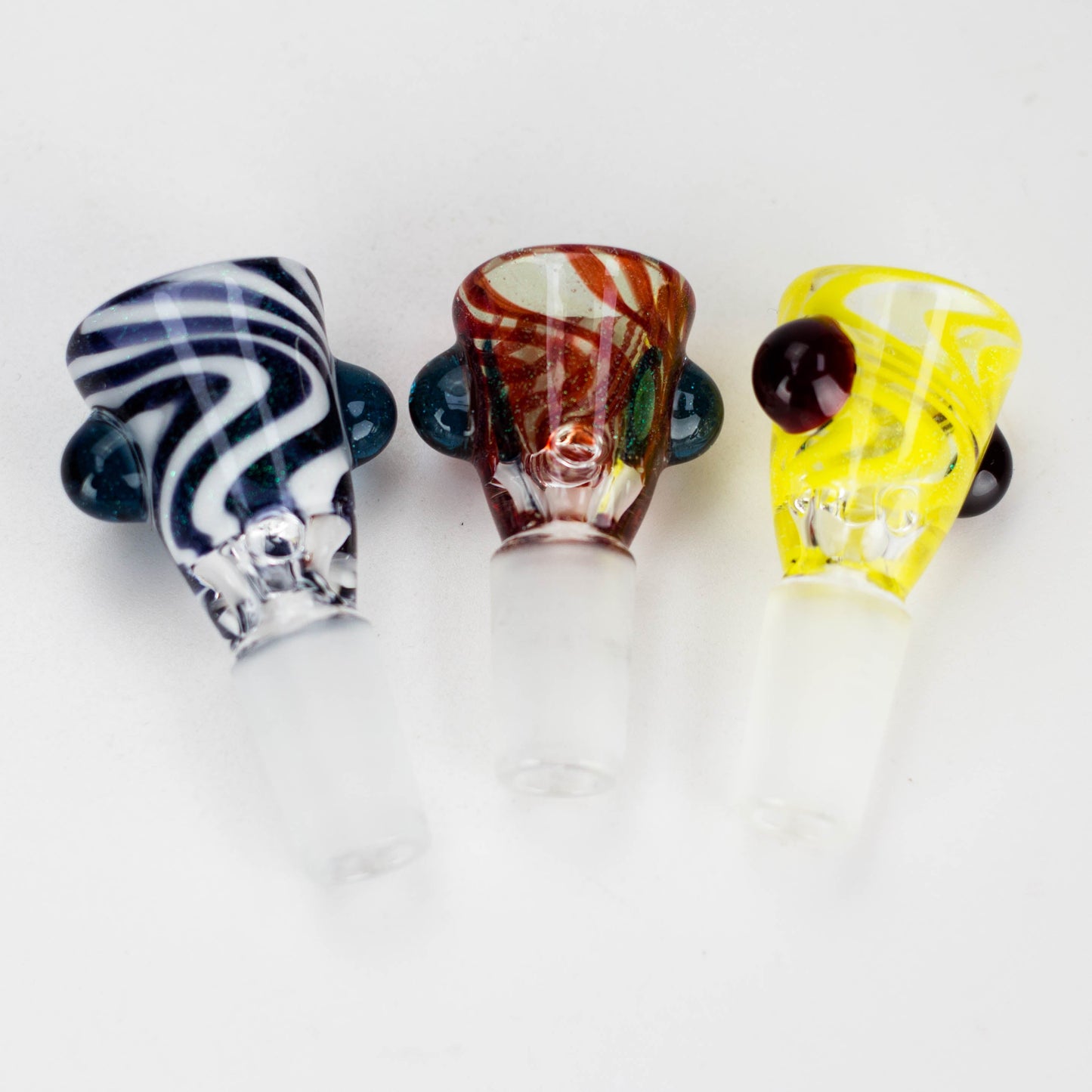 Shine Glassworks | Dichro Vacstack 14mm 3 Hole bowl - made in Canada