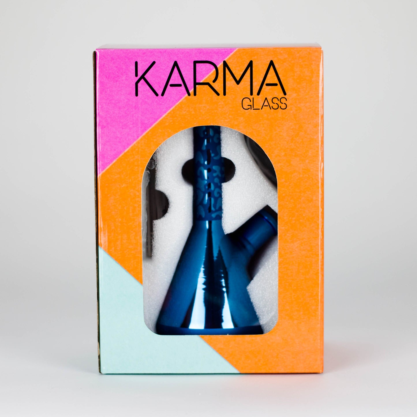 Karma | 7" Metallic Sandblasted Beaker Glass Dab Rig - Hi Time