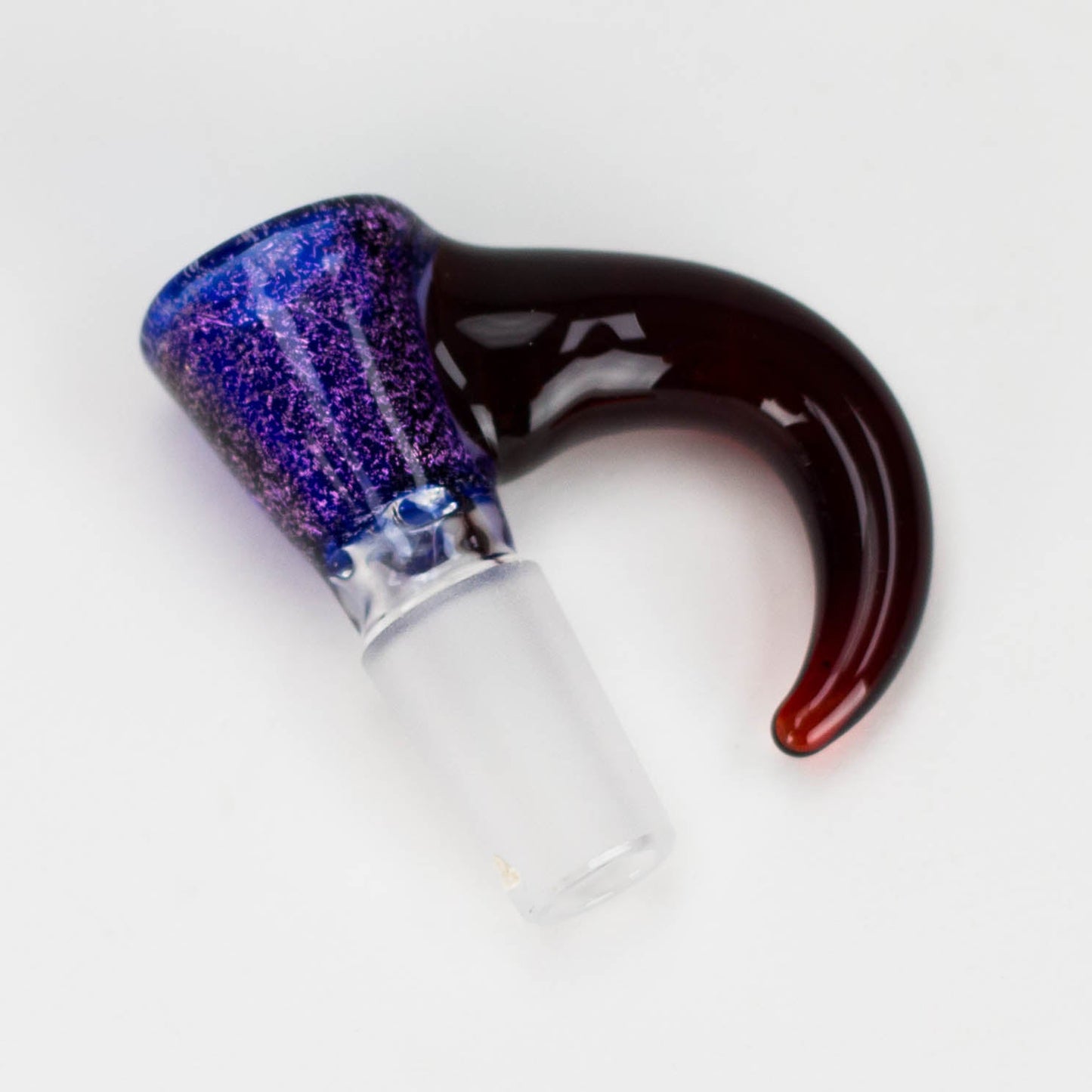 Shine Glassworks | 14mm 3 Hole Dichroic Bowl with coloured Horn - Made in Canada