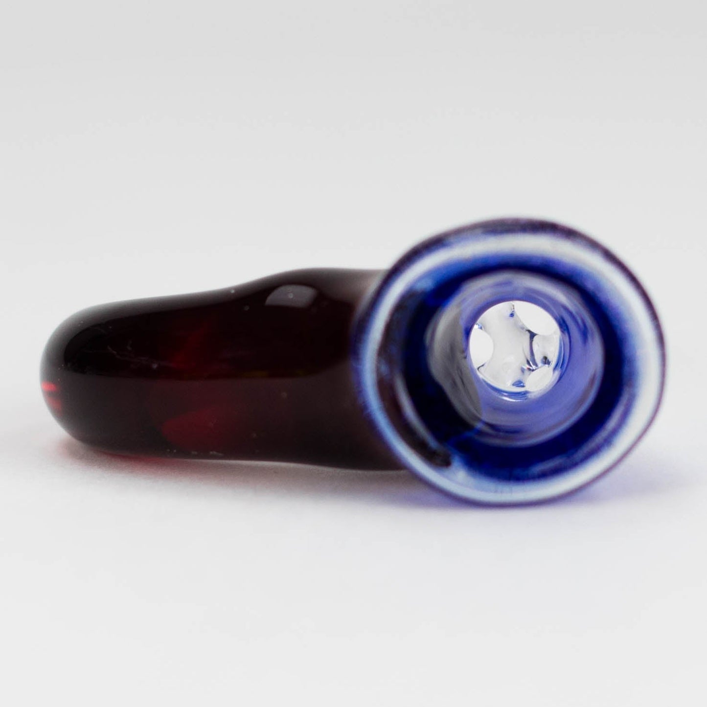Shine Glassworks | 14mm 3 Hole Dichroic Bowl with coloured Horn - Made in Canada