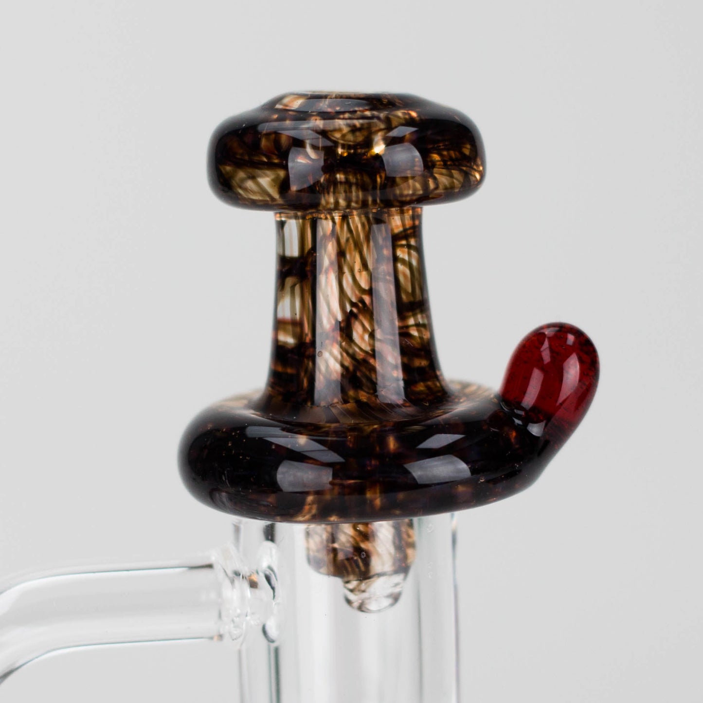 Shine Glassworks | Large Latticino Directional Carb Cap - Made in Canada - Hi Time