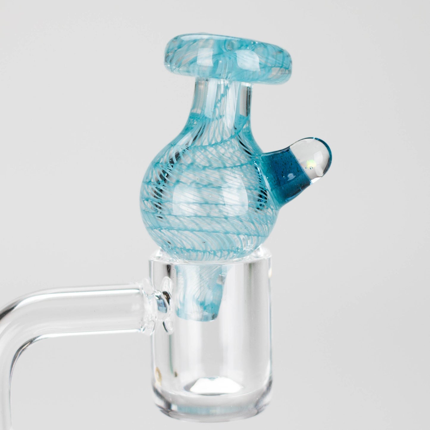 Shine Glassworks | Latticino Bubble Carb Cap - Made in Canada - Hi Time