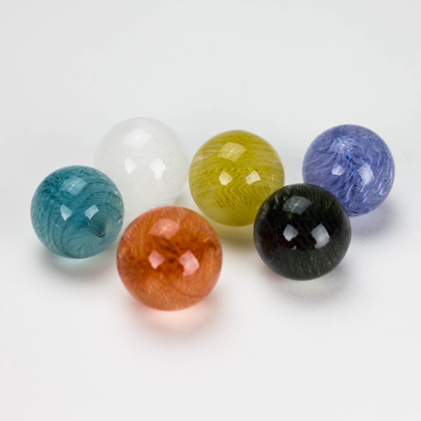 Shine Glassworks | Latticino Marble Carb Cap - Made in Canada - Hi Time