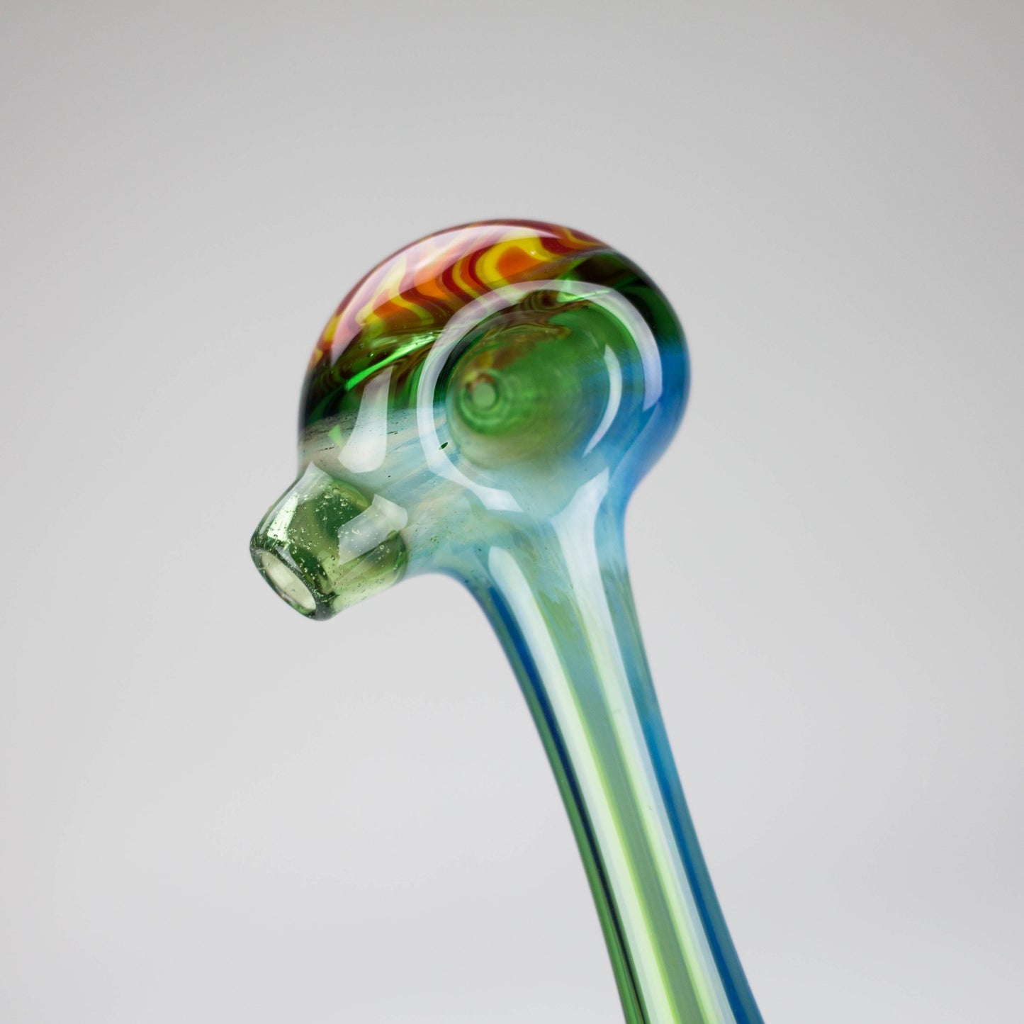 Shine Glassworks | Fume Coloured Pipe with Reverse Axis Bowl - Made in Canada