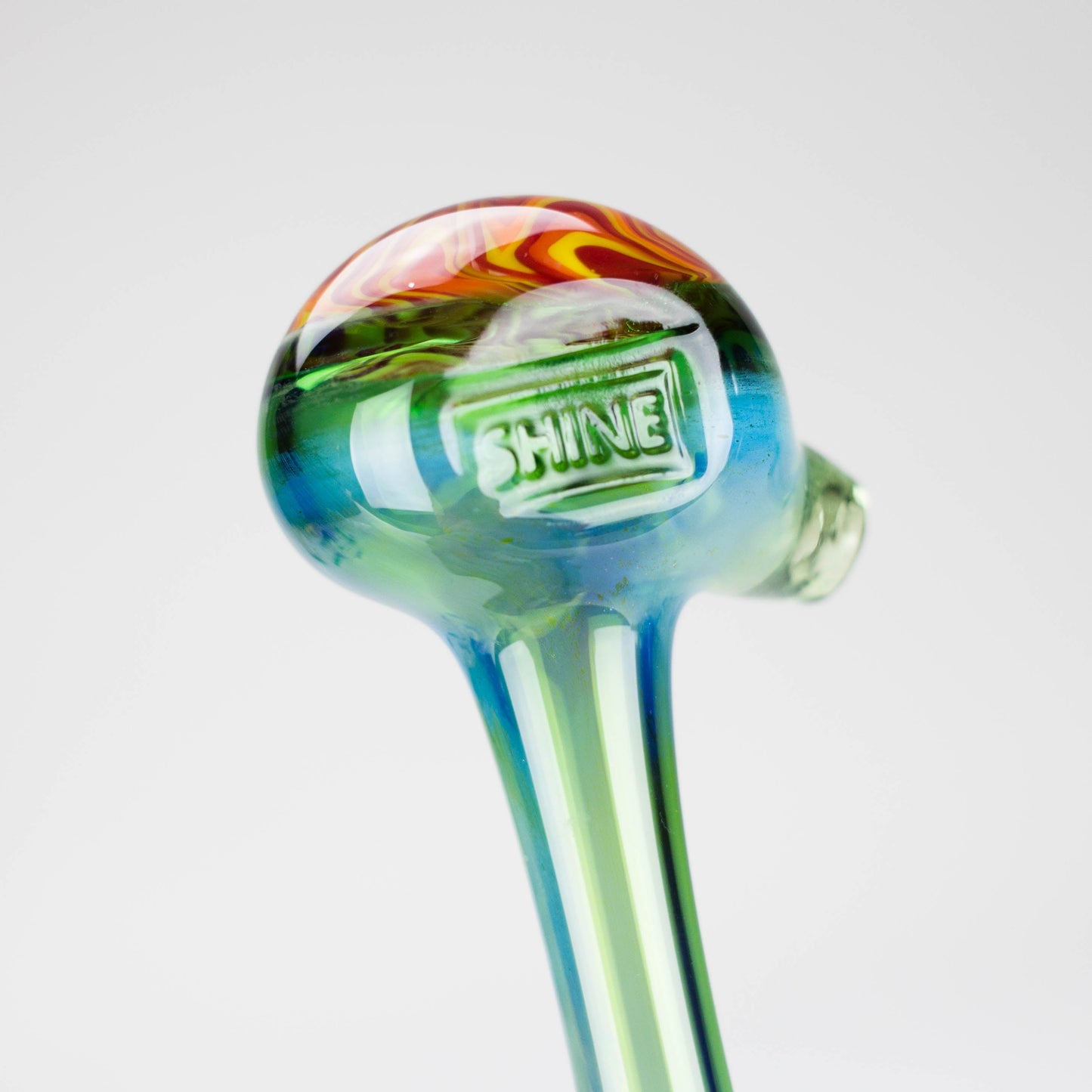 Shine Glassworks | Fume Coloured Pipe with Reverse Axis Bowl - Made in Canada