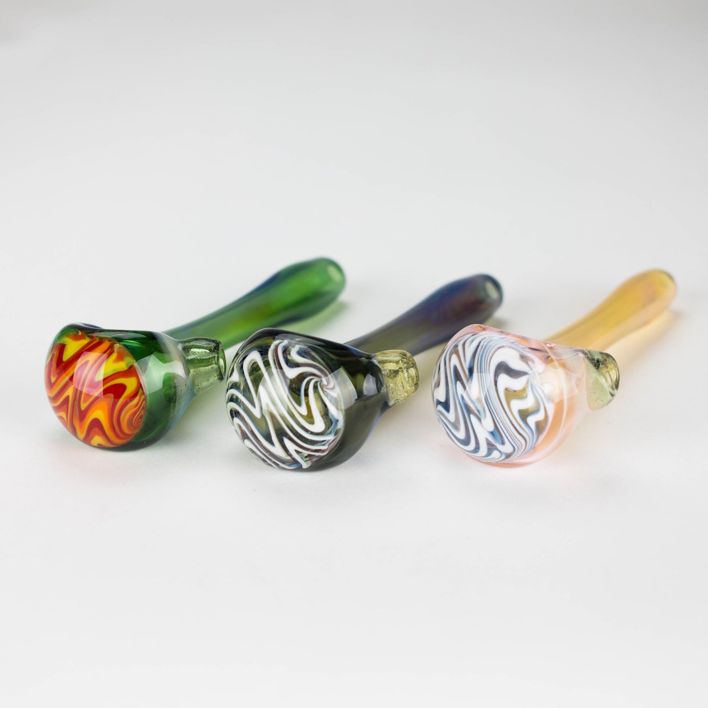 Shine Glassworks | Fume Coloured Pipe with Reverse Axis Bowl - Made in Canada