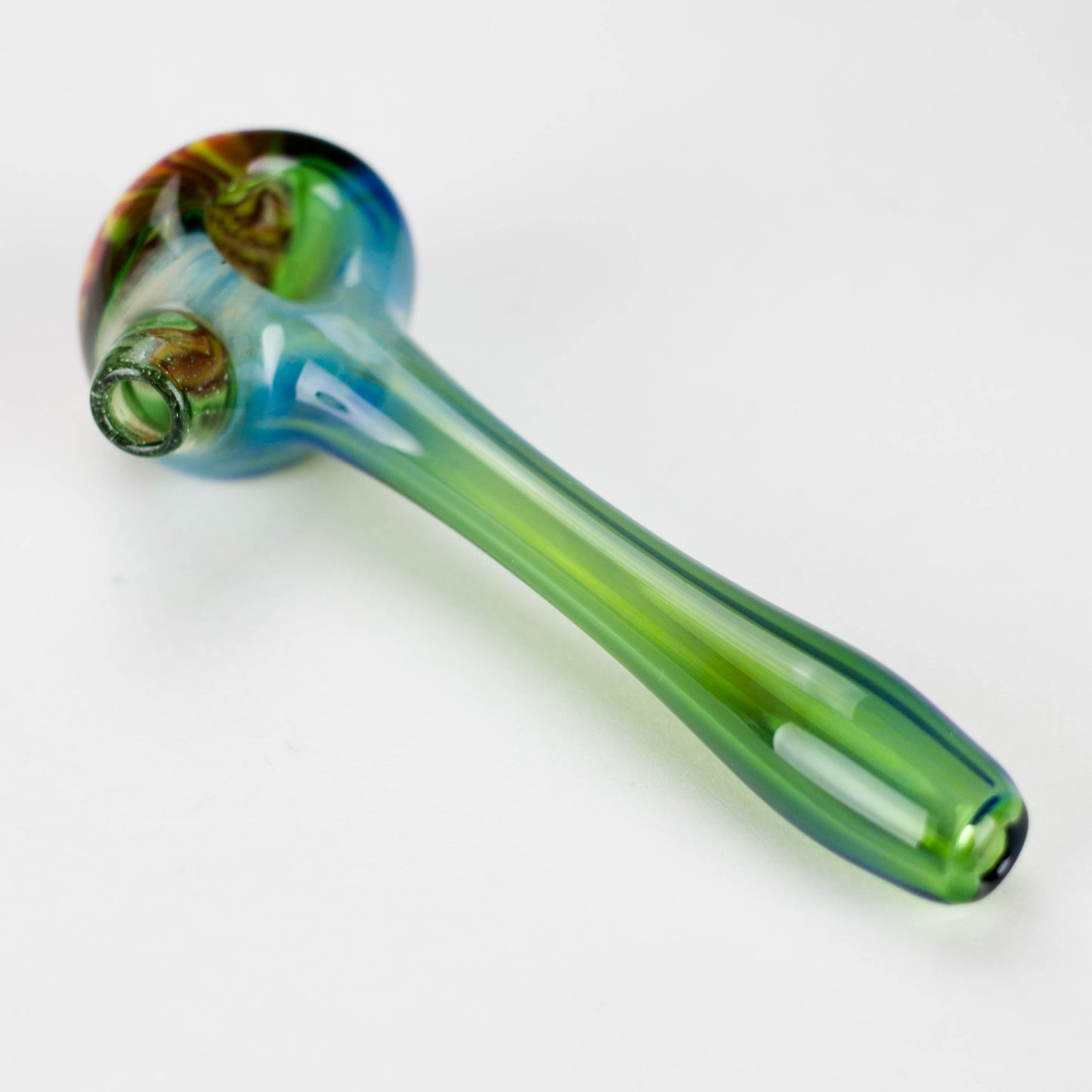 Shine Glassworks | Fume Coloured Pipe with Reverse Axis Bowl - Made in Canada