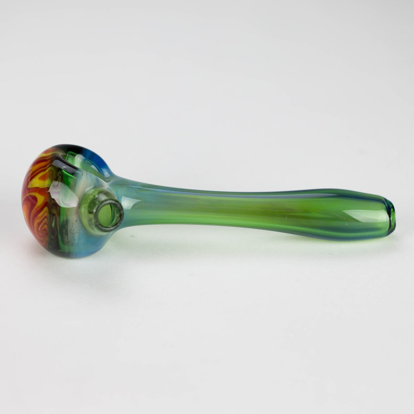 Shine Glassworks | Fume Coloured Pipe with Reverse Axis Bowl - Made in Canada