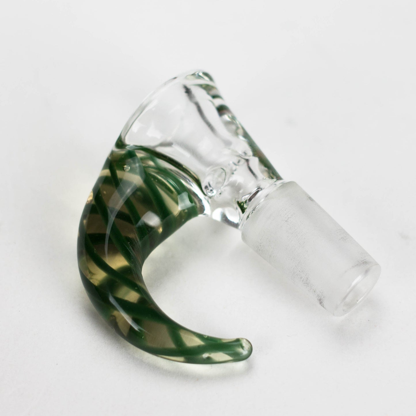 Shine Glassworks | 14mm 3 Hole Clear Bowl with Horn - Made in Canada - Hi Time