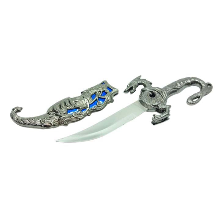 10" Fantasy Dragon Dagger Blue Fitting