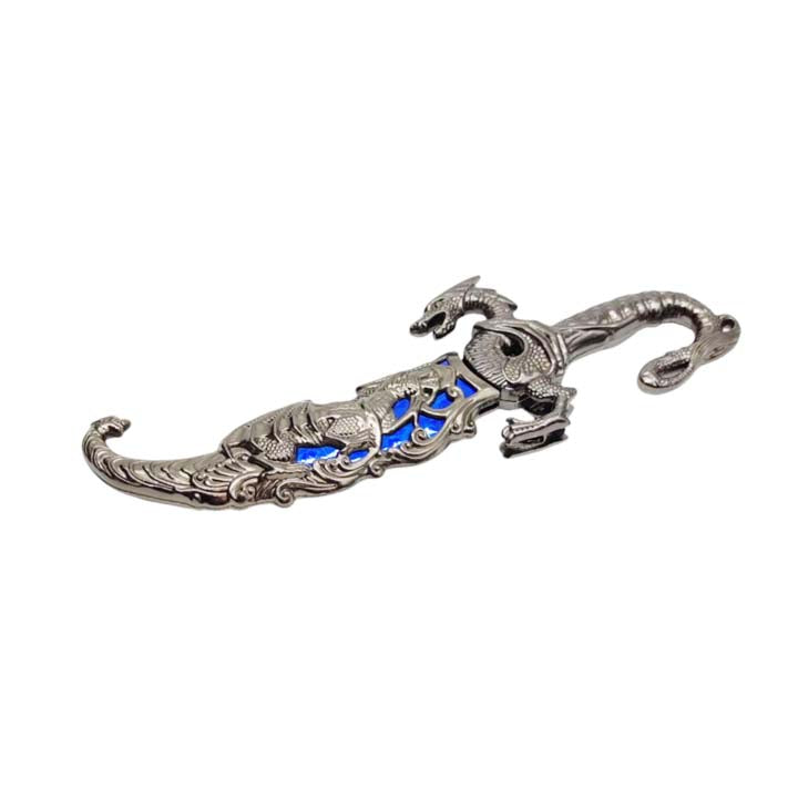 10" Fantasy Dragon Dagger Blue Fitting