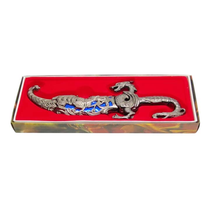10" Fantasy Dragon Dagger Blue Fitting