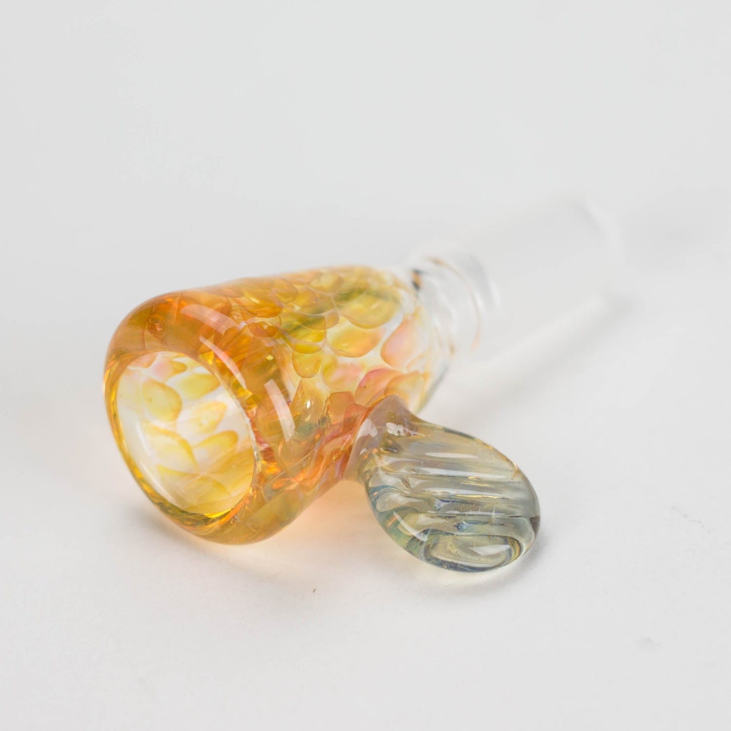 Shine Glassworks | Fumed Honeycomb flare 14mm bowl with handle - Made in Canada