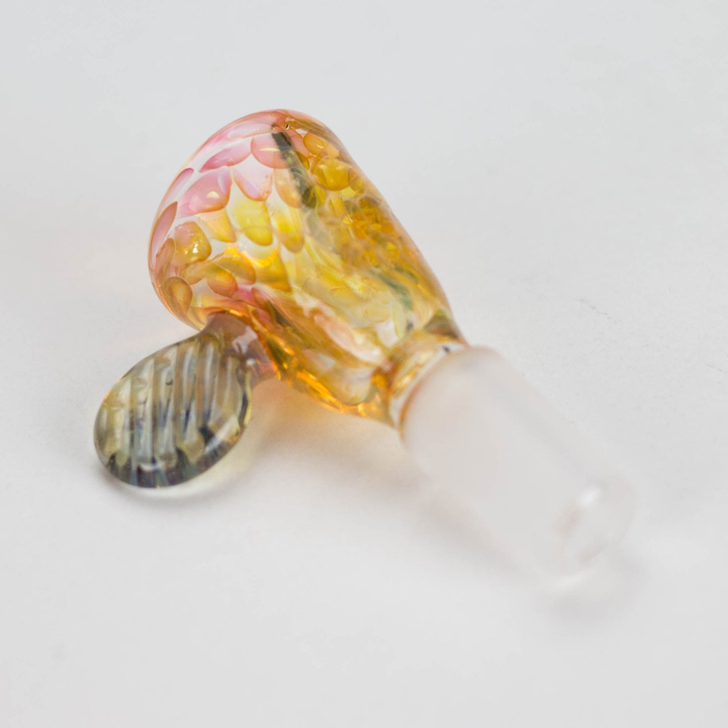 Shine Glassworks | Fumed Honeycomb flare 14mm bowl with handle - Made in Canada