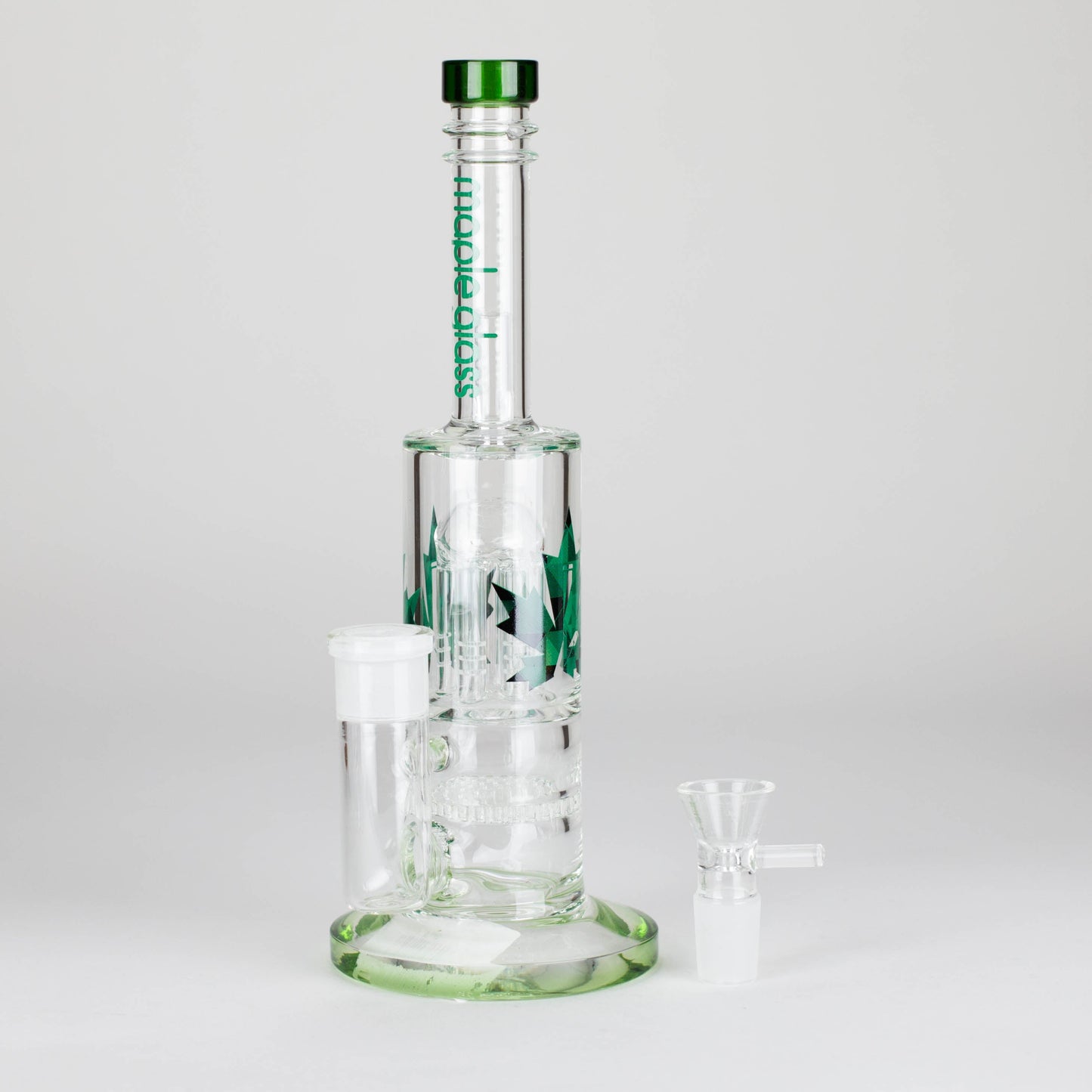 Maple Glass | 12" Honey Comb With Tree Percolator And Splash Guard Bong - Hi Time
