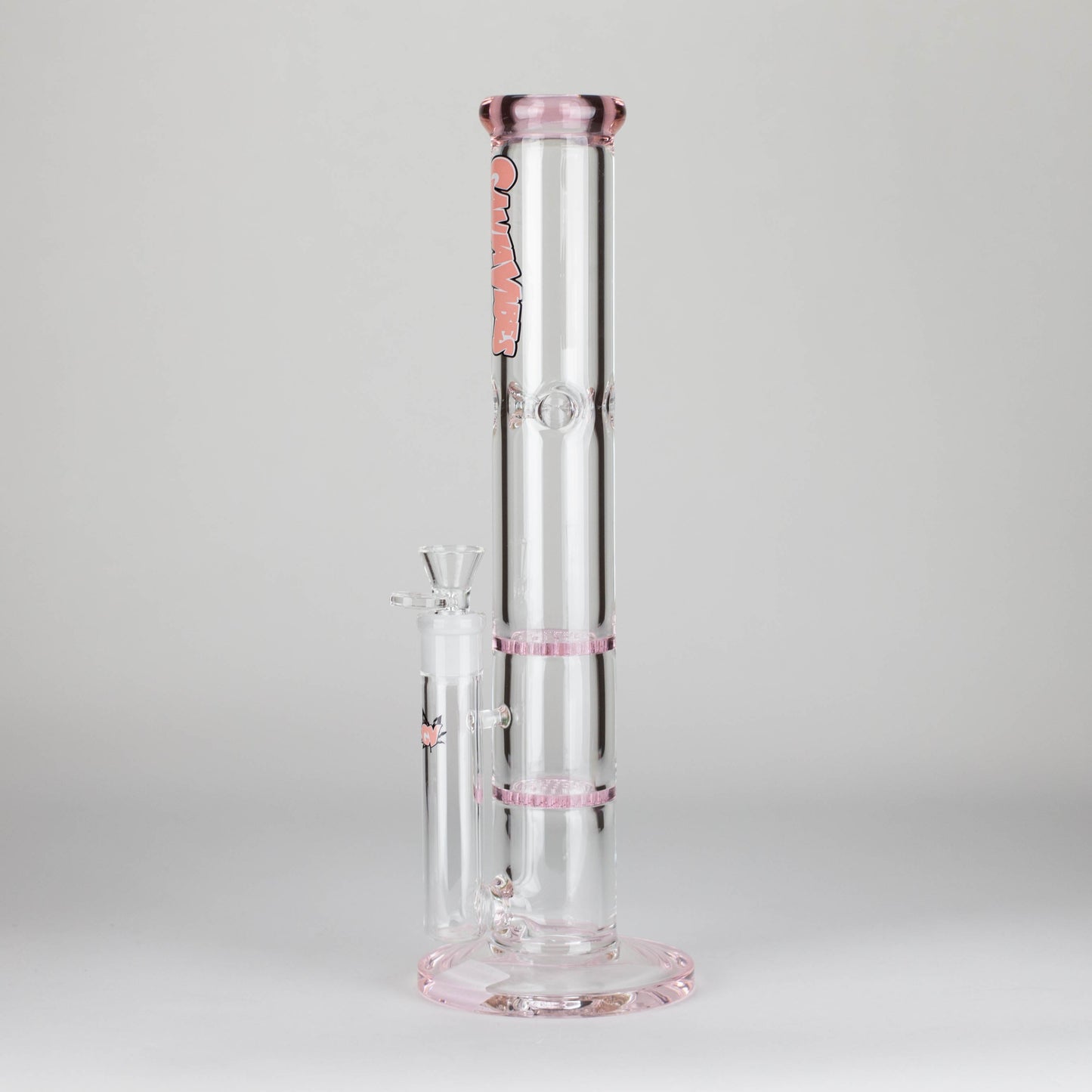 Ganjavibes | Honeycomb 14 Inches Two Disk Percolator Glass Bong By Irie Vibes Series