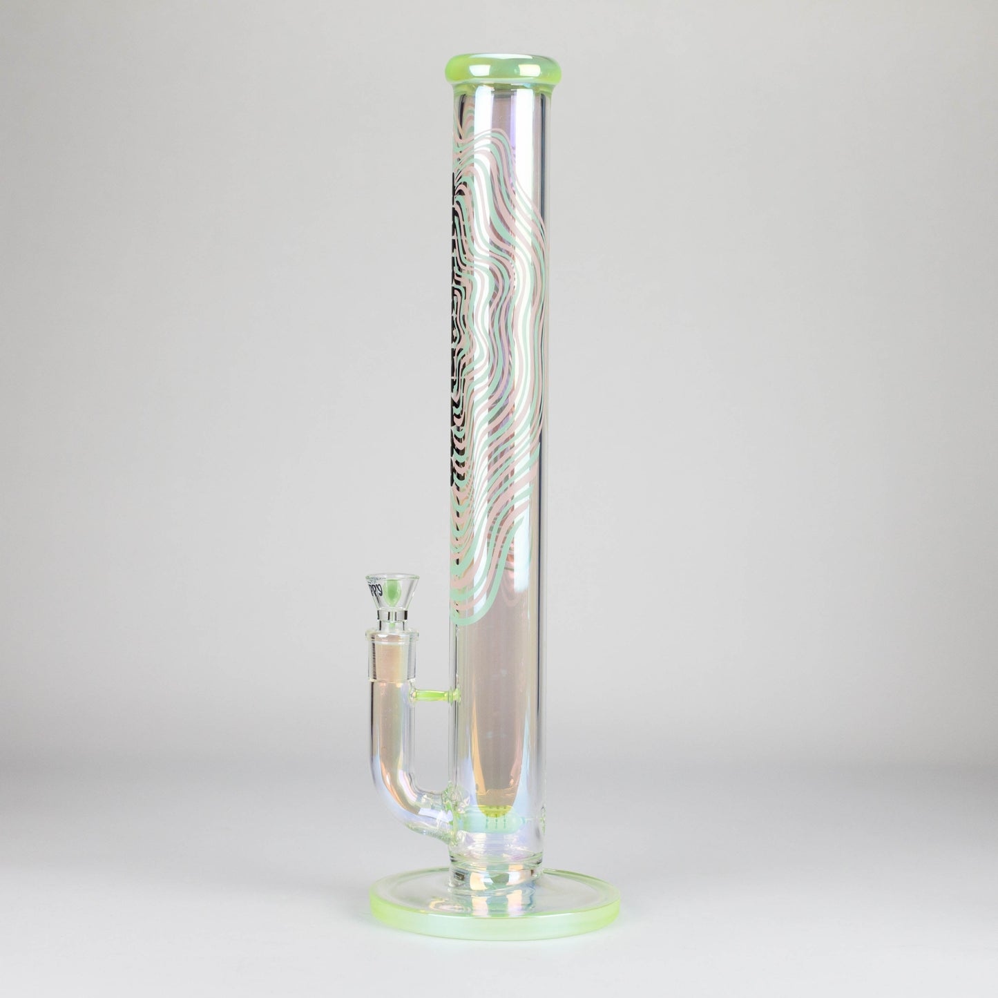 Trippy Glass | 17" Holographic Double Inline Straight Tube Glass Bong