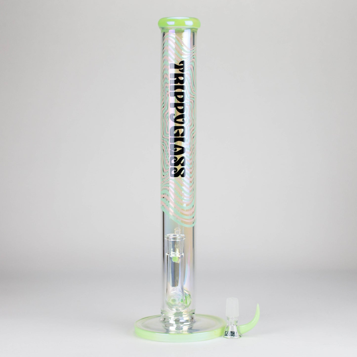Trippy Glass | 17" Holographic Double Inline Straight Tube Glass Bong