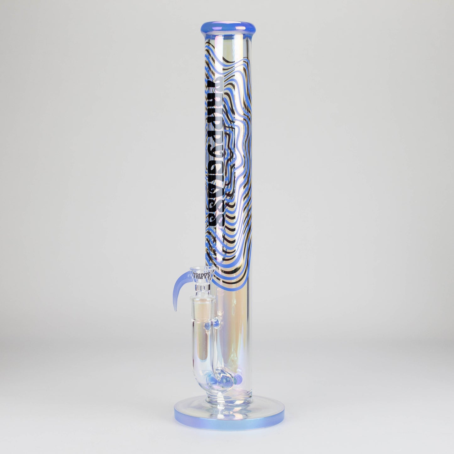 Trippy Glass | 17" Holographic Double Inline Straight Tube Glass Bong - Hi Time