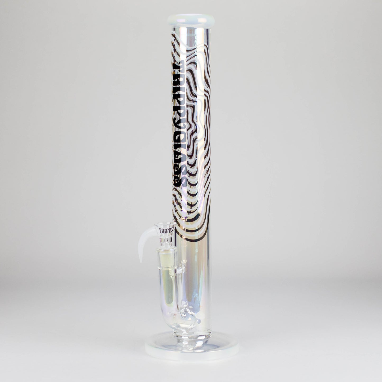 Trippy Glass | 17" Holographic Double Inline Straight Tube Glass Bong