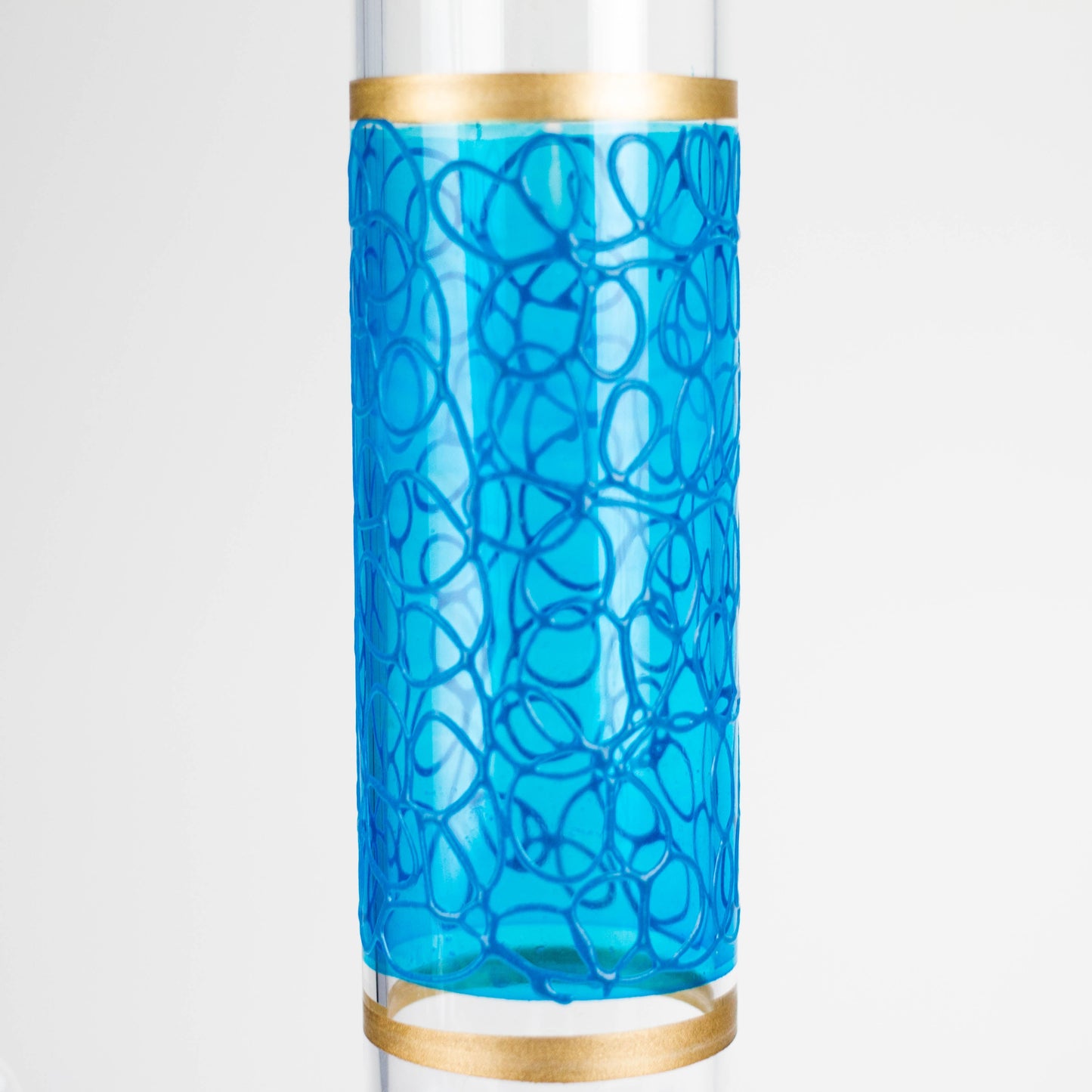 12" Printed beaker glass water bong-Assorted