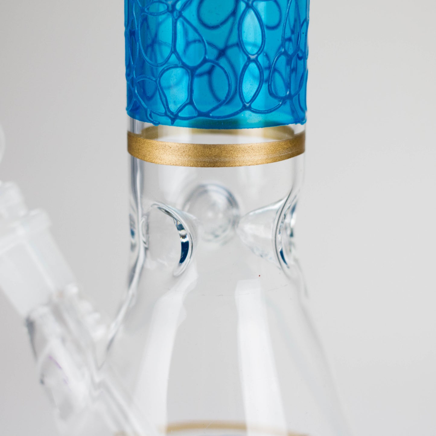 12" Printed beaker glass water bong-Assorted