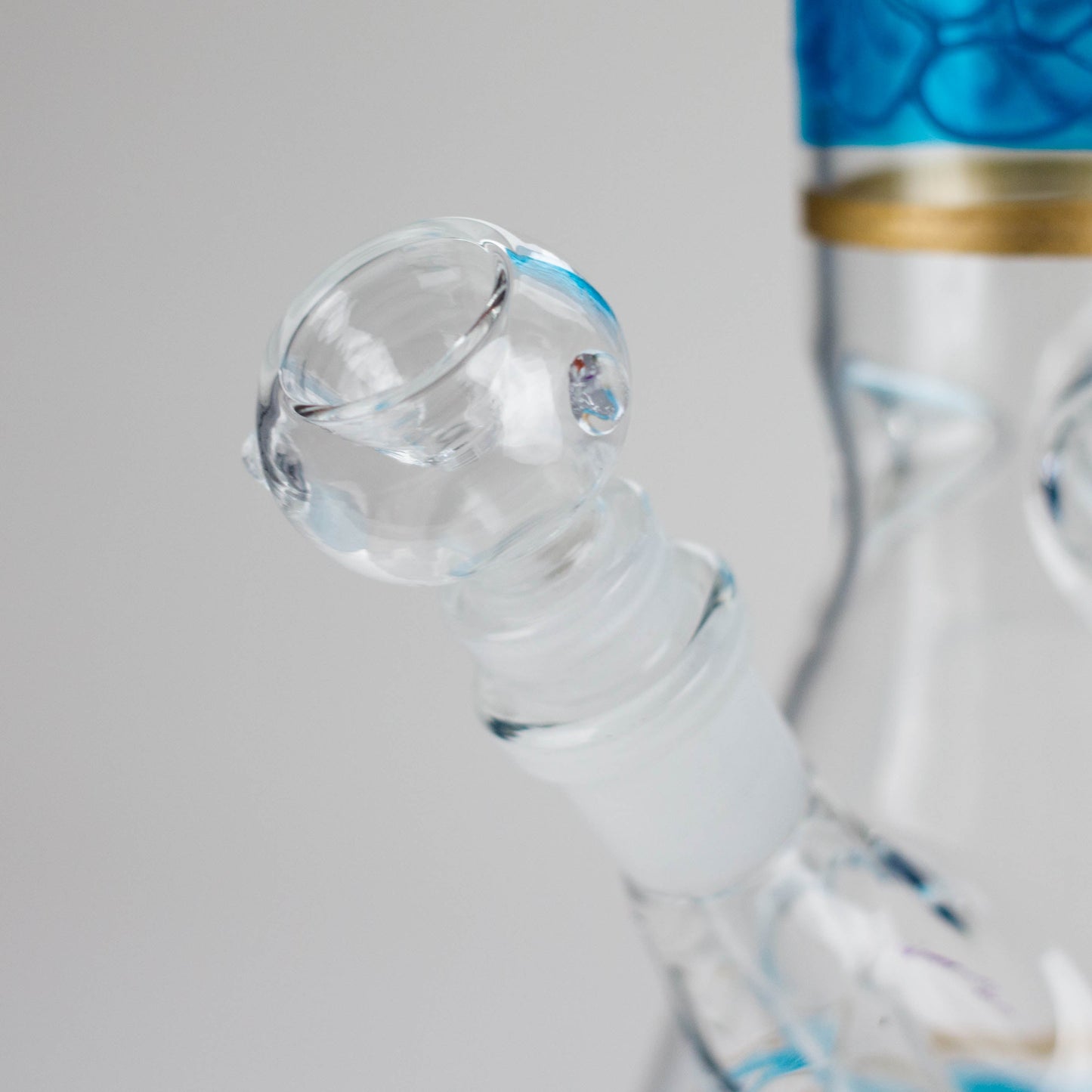 12" Printed beaker glass water bong-Assorted