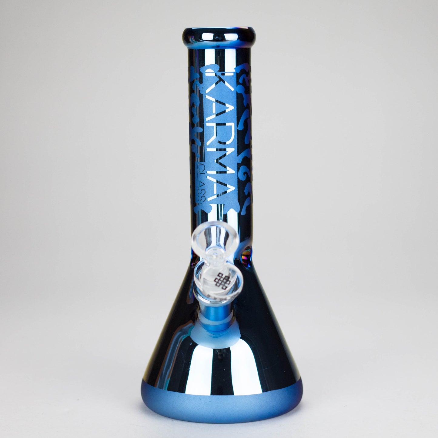 Karma | 9" Beaker Blue Metallic Glass Bong