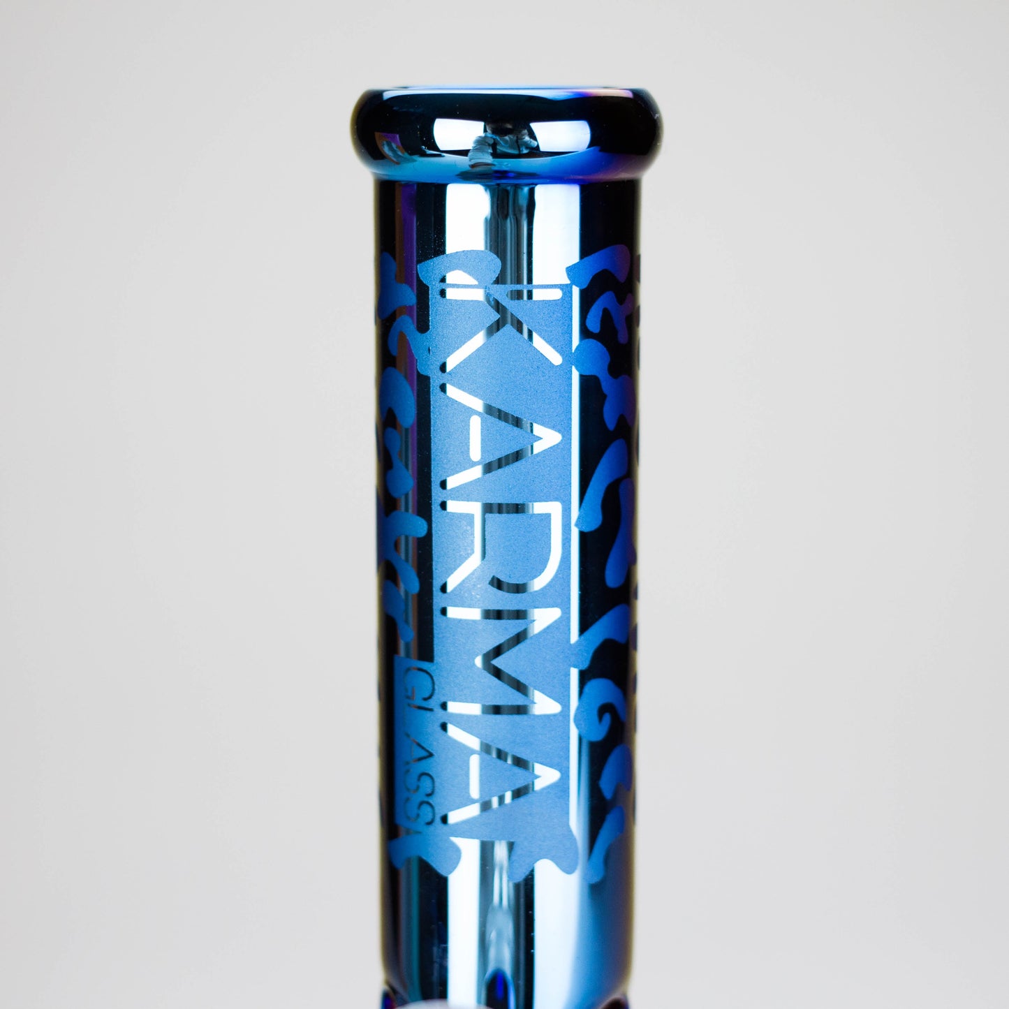 Karma | 9" Beaker Blue Metallic Glass Bong