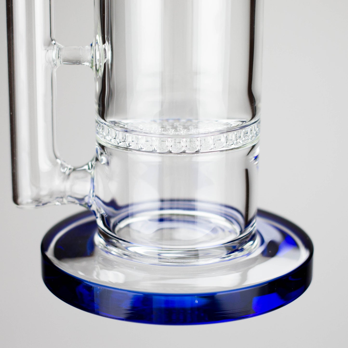 15" Color accented glass water bong with Double Perc - Hi Time