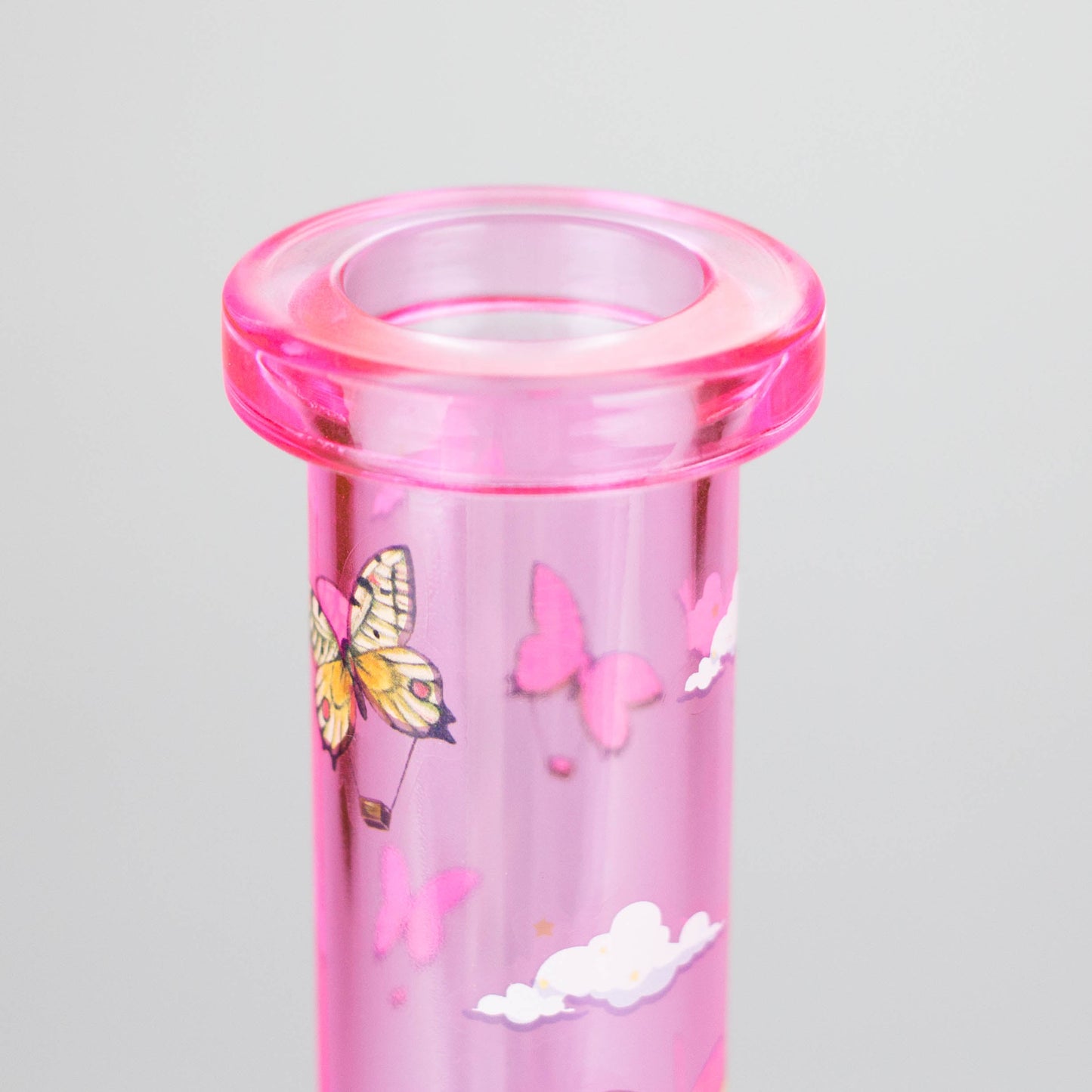 10" Glass Bong With The Butterfly Design