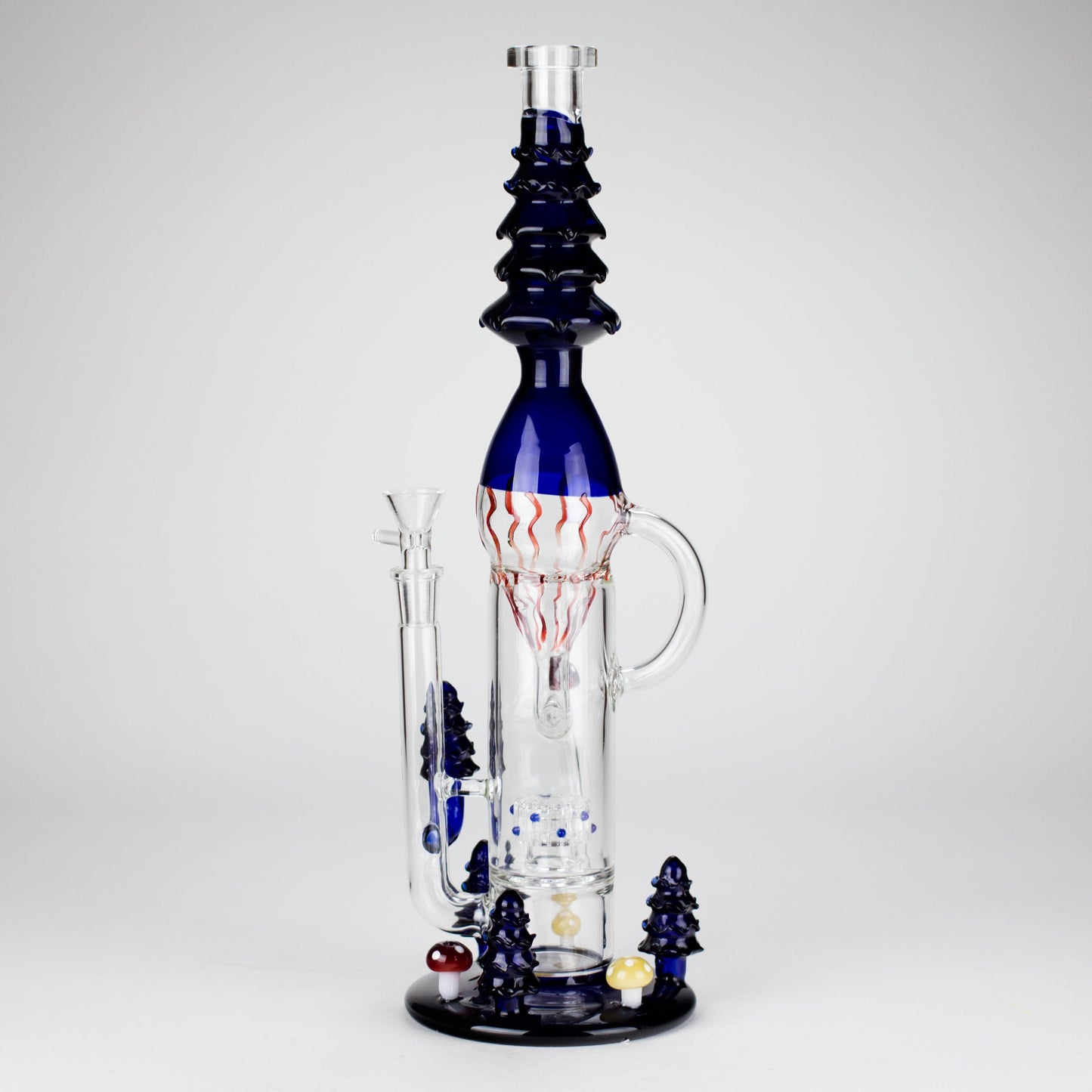 17" Enchanted Forest Glass Bong – Stemless Recycler with 14mm Bowl Joint